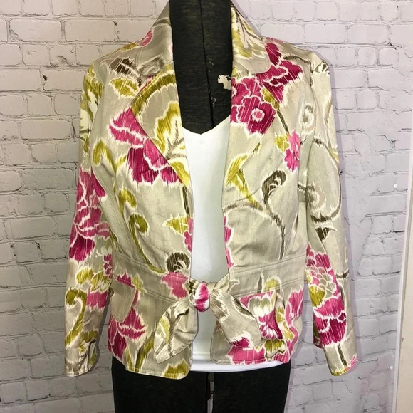 J28 NWT 3 SISTERS TIE FRONT JACKET MULTICOLOR SZ S - Picture 5 of 8